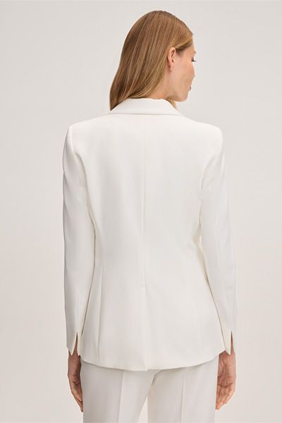 Taillierter Ein-Knopf-Blazer aus Crêpe