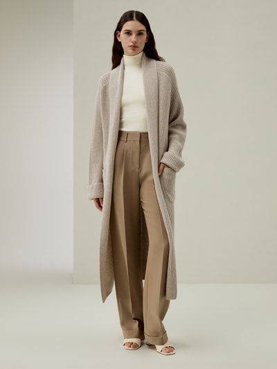 Langer Cardigan aus Kaschmir-Woll-Mix