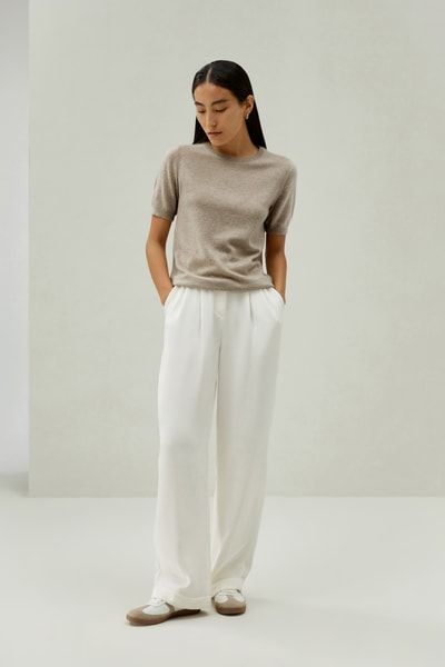 Klassisches Stricktop aus Baby-Kaschmir