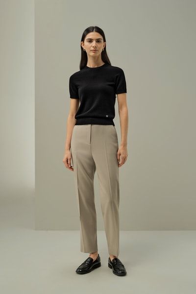 Kurzärmeliges Stricktop aus Kaschmir