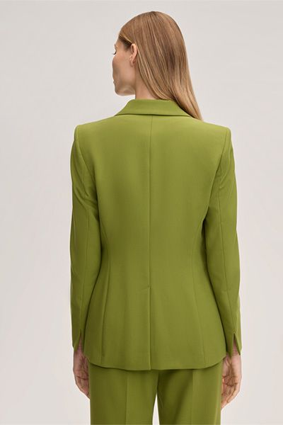 Crêpe-Blazer mit schmaler Silhouette
