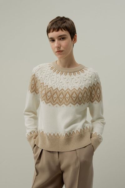 Fair-Isle Pullover aus Woll-Kaschmir-Mix