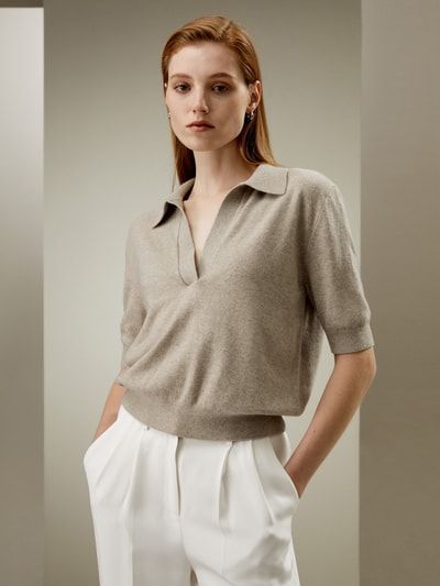 Poloshirt aus ultrafeiner Merinowolle