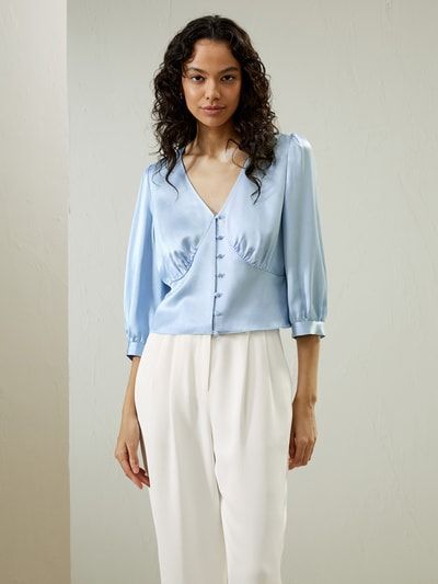 Seidenbluse im Retro-Korsett-Stil
