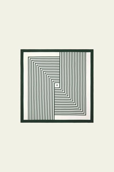 Seidenschal mit geometrischem Streifenmuster