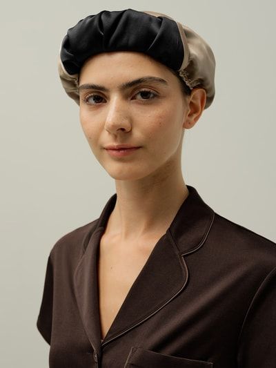 Luxuriöse Charmeuse-Seiden-Schlafhaube