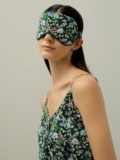 Wattierte Schlafmaske mit Liberty-Print