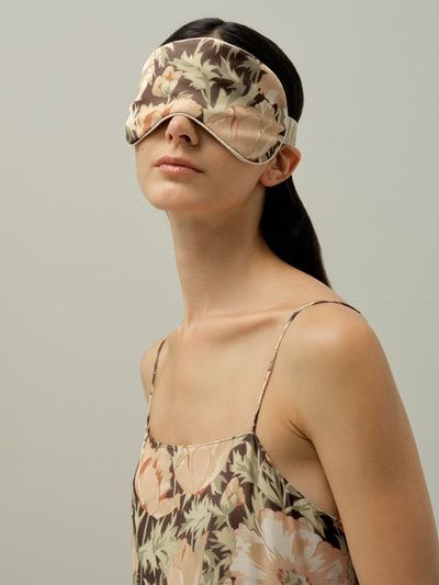 Schlafmaske mit floralem Liberty-Print
