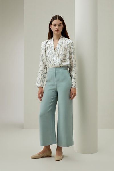 Seiden-Culotte mit hoher Taille