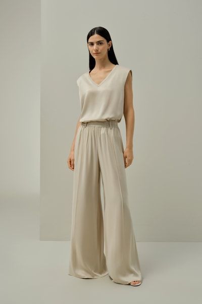 Seidenhose mit weitem Bein