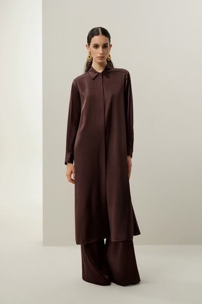 Elegante Weithose aus Seiden-Charmeuse