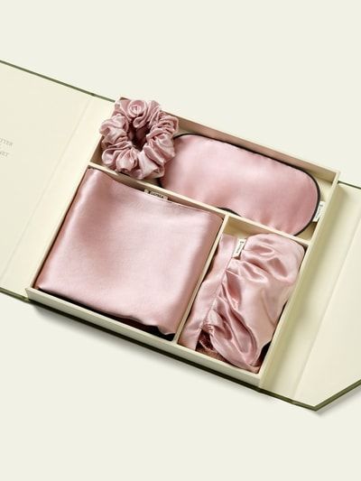 Luxuriöses Seiden-Schlaf-Accessoires-Set