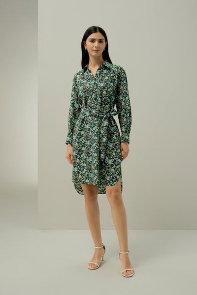 Hemdkleid mit Liberty-Blumenmuster