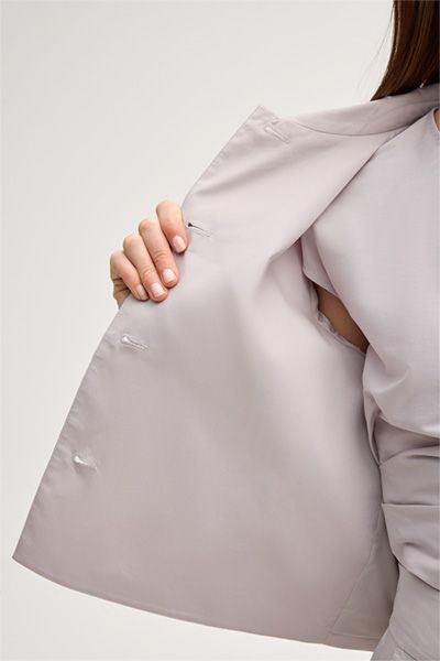 Kastige Kurzjacke mit Umlegekragen