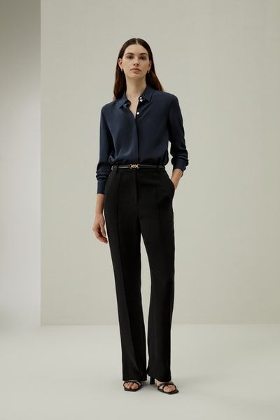 Elegante Seidenbluse zum Knöpfen