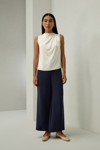 Elegantes Ärmelloses Seidentop