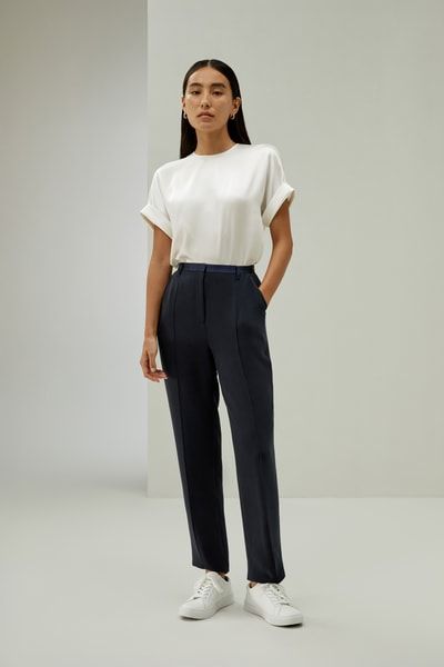 Elegantes Oversize-Seidentop