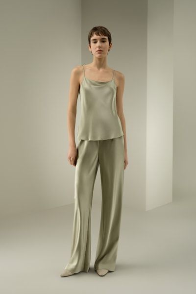 Doppelseitiges Camisole aus Seidencharmeuse