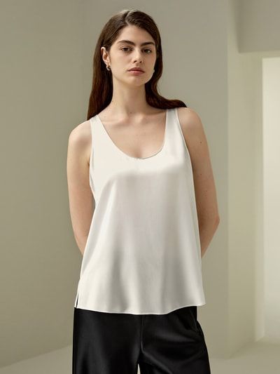 Elegantes Seiden-Top in A-Linie