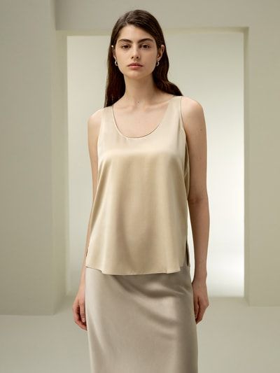 Elegantes Top aus Seiden-Charmeuse
