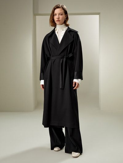 Oversized Trenchcoat aus Seidenmischung