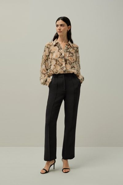 Poppy Parade Seidenchiffon-Bluse