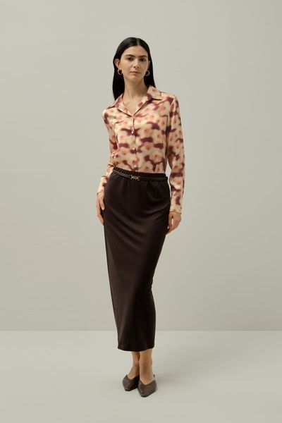 Elegante Seidenbluse mit Blumenprint
