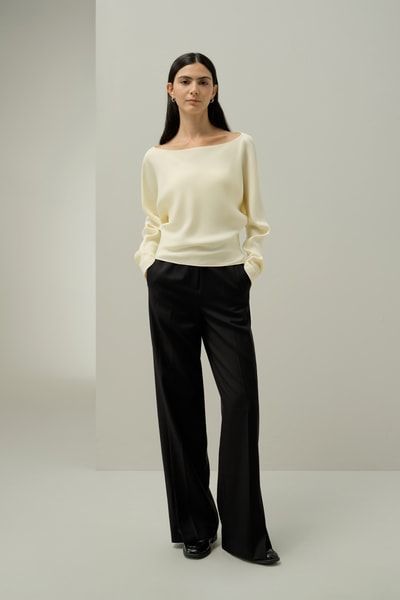 Elegante Seidenbluse mit Raffungen