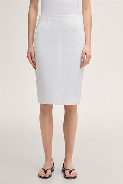 Taillierter Gabardine-Bleistiftrock