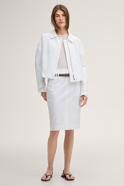 Taillierter Gabardine-Bleistiftrock
