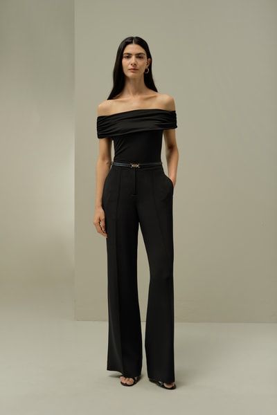 Off-Shoulder-Top aus Seidenjersey