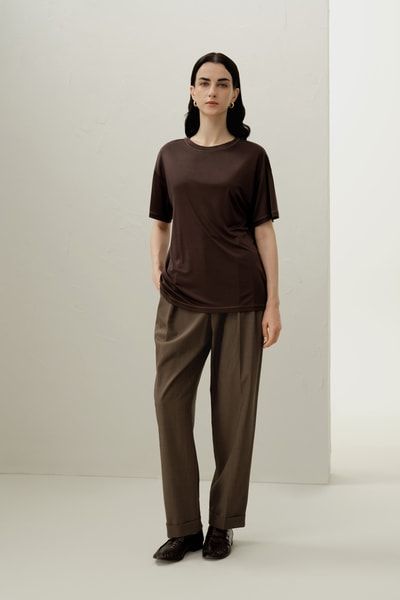 Oversize-T-Shirt aus Seidenjersey