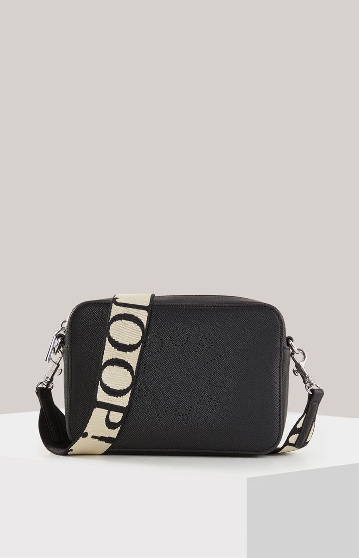 Genarbte Kamera-Tasche mit Logo-Riemen