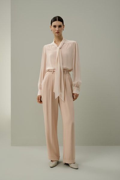 Elegante Seidenbluse mit Schluppe