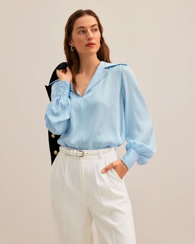 Elegante Seidenbluse aus Georgette