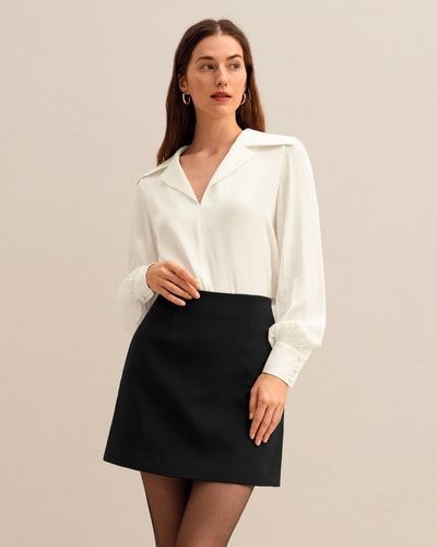 Elegante Bluse aus Seidengeorgette