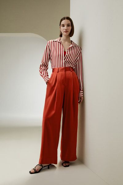 Elegante High-Waist Bundfaltenhose
