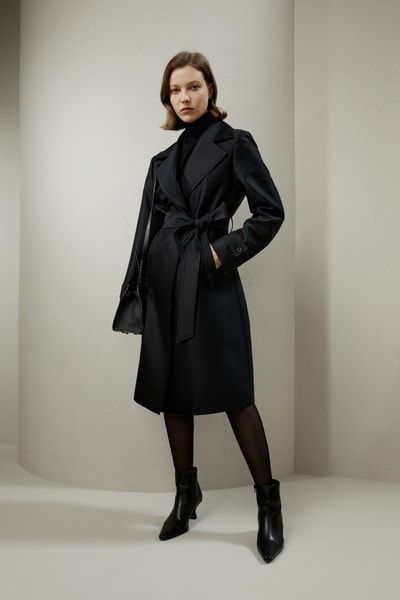 Eleganter Trenchcoat aus Seidenwollmischung