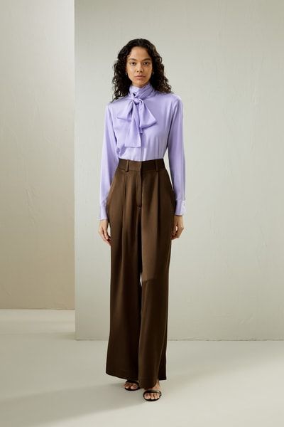 Elegante Seidenbluse mit Schluppe