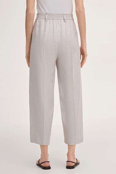 Elegante Weit Geschnittene Leinen-Culotte