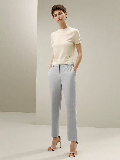 Elegante Merinowollhose mit Bügelfalte