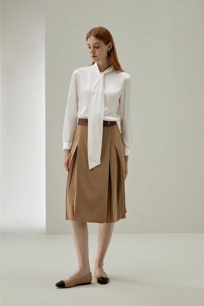 Elegante Seidenbluse mit Schluppe
