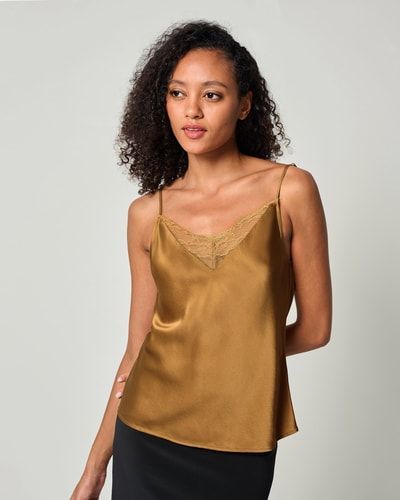 Elegantes Seidentop mit Spitze