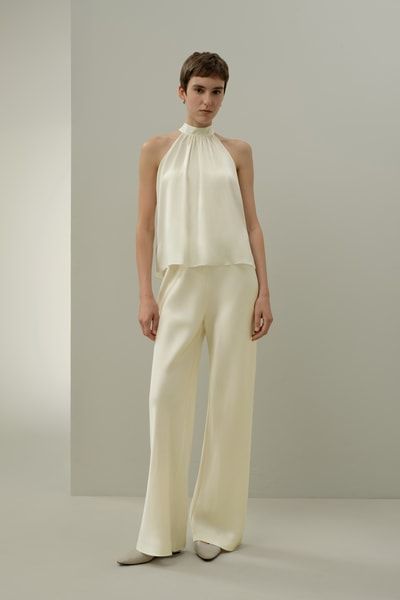 Elegantes Neckholder-Top aus Seide