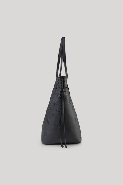 Shopper mit Monogramm-Prägung und Clutch