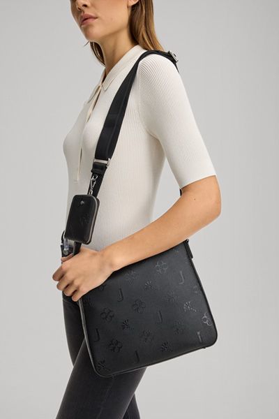 Crossbody-Tasche mit Logo-Prägung und Pouch