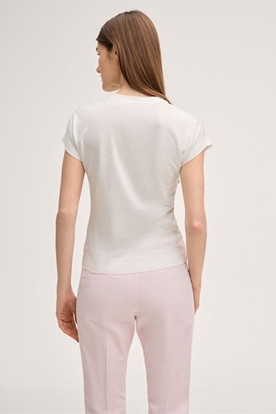 Leichtes V-Neck T-Shirt aus Lyocell-Mix