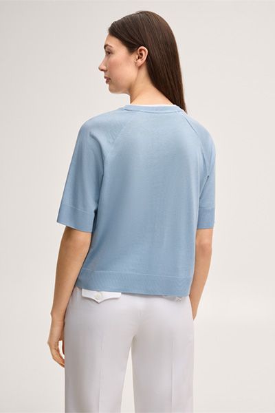 Kurzärmeliges Raglan-Strickoberteil