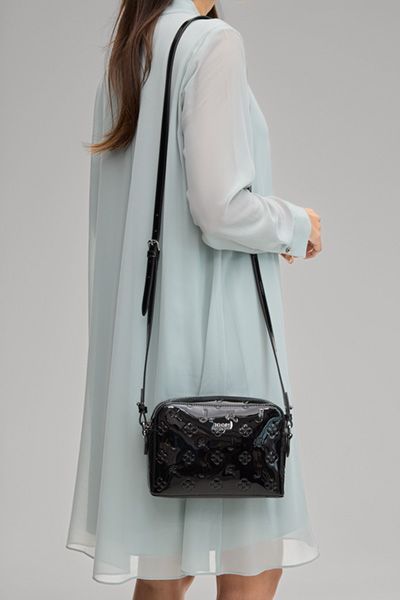 Glänzende Kamera-Tasche mit Logo-Prägung