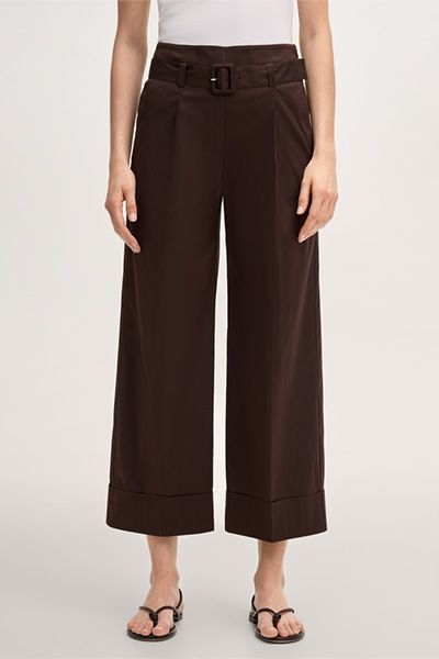 Hochtaillierte Culotte mit Gürtel